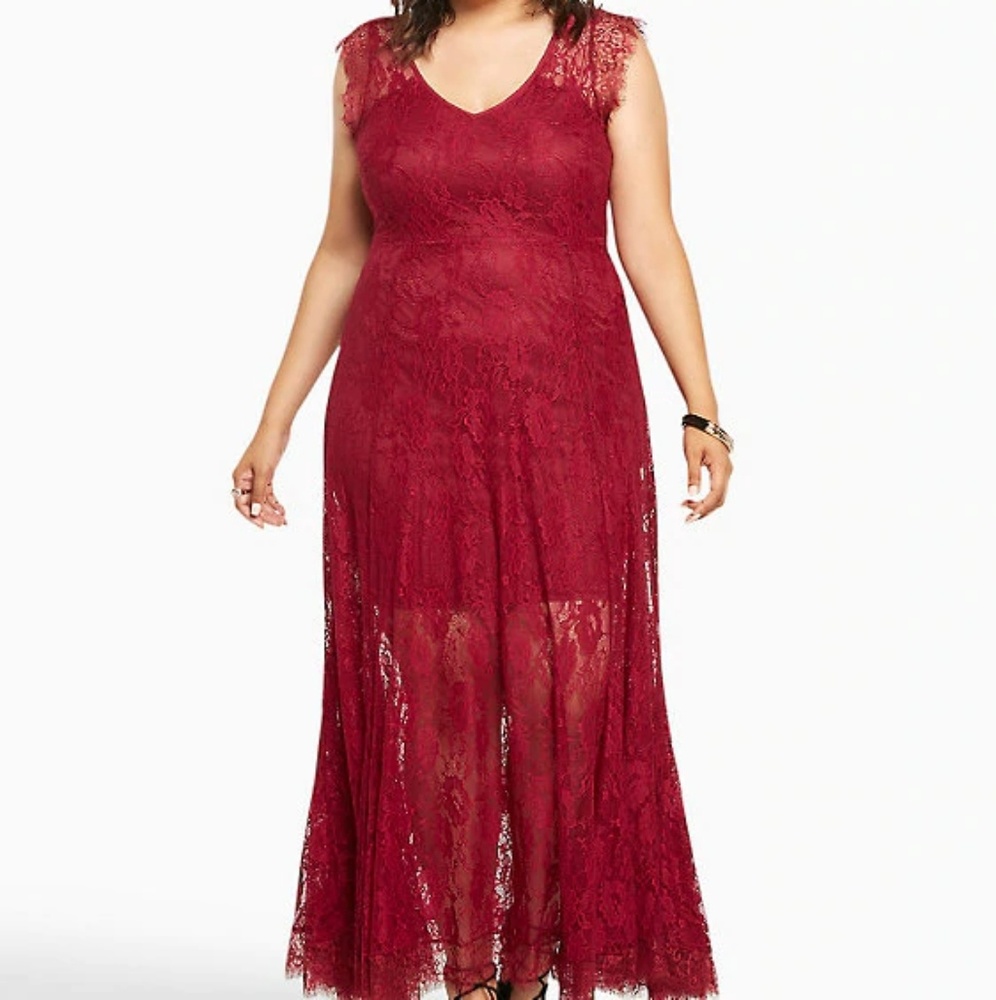 Burgundy maxi dress